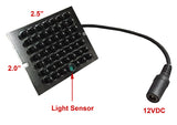 IR940B-48 : Total invisible 940nM IR lamp board with light sensor (48 black LED illuminator array) 30ft range, 120 deg, 12VDC