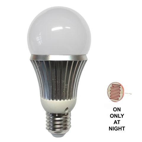 IR940BLB-7 : Total Invisible Super Wide 940nM IR Light Bulb Covert Lamp with Light Sensor(7 LED illuminators) 25ft range, 160 deg, 120VAC