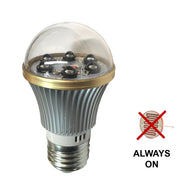 IR940BLB-6 : Total Invisible Super Wide 940nM IR Light Bulb Covert Lamp (6 LED illuminators, No light Sensor) 20ft range, 160 deg, 120VAC