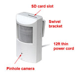 SD Card Self Recording Covert Spy Camera (Camera Hidden in Motion Detector PIR)