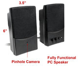 CCD-460W : Color CCD Hard Wired Spy Camera Hidden in PC Speaker with 940nM filter