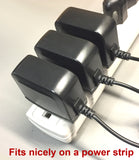 Compact 12V DC, 300mA, Quality Regulated Power Adapter. 2.1mm ID, 5.5mm OD. Can Handle 100VAC - 240VAC.